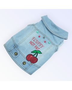 Image of "Pet Clothes Dog Jeans Jacket Cool Blue Denim Coat (L)" from TheScout Marketplace