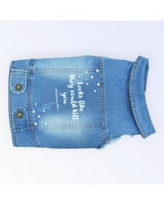 Pet Clothes Dog Jeans Jacket Cool Blue Denim Coat (XL) available at The Scout - Amman, Jordan