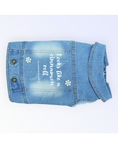 Pet Clothes Dog Jeans Jacket Cool Blue Denim Coat (XL) available at The Scout - Amman, Jordan