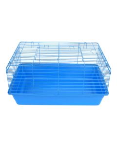 Blue Rabbit Cage, Width: 39cm, Height: 32cm, Length: 64cm