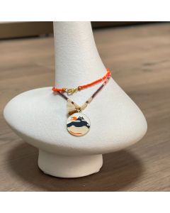 Orange M Necklace