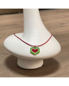 Watermelon Heart Necklace