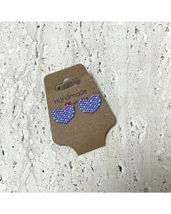 Tiny Purple Heart Earring