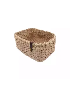 Weva Cosmopolitan Faux Rattan Storage Basket - Natural available at The Scout - Amman, Jordan