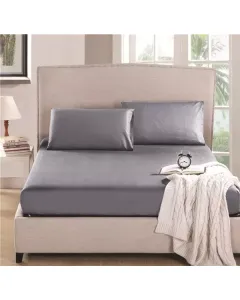 Nova Home "MicroBasic" Fitted Sheet Set - 3 Pcs - King - Grey available at The Scout - Amman, Jordan