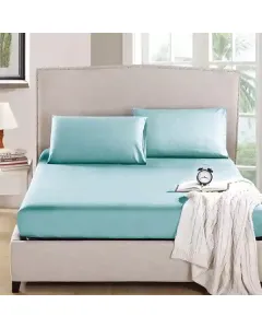 Nova Home "MicroBasic" Fitted Sheet Set - 2 Pcs - Twin - Jade available at The Scout - Amman, Jordan