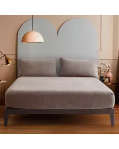 Nova Home WarmFit Winter Microfleece Fitted Sheet Set - King/Super King - 3 Pcs - Moka (Available in Sizes) available at The Scout - Amman, Jordan