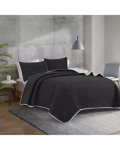 Nova Home "Cross" Bed Spread Set - Black & Silver (Available in sizes) available at The Scout - Amman, Jordan