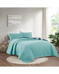 Nova Home "Cross" Bed Spread Set - Silver & Jade available at The Scout - Amman, Jordan