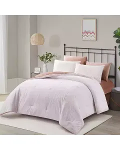 Nova Home Serengeti Winter Back-Print Comforter Set - King/Super King - 6 Pcs - Blush available at The Scout - Amman, Jordan