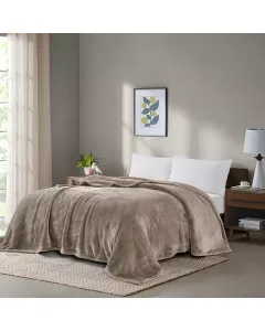 Nova Home Silky Blanket - King/Super King - Taupe