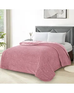 Nova Home Lynx Engraved Blanket- Pink