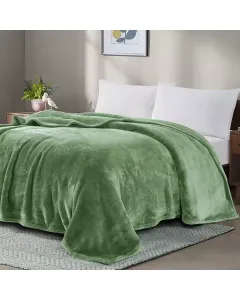 Nova Home Silky Blanket - King/Super King - Green