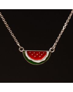 Watermelon Necklace - 18 Gm Gold