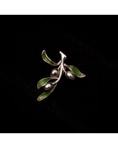 Olive-Shaped Brooch - 18 Gm Gold