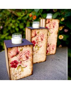 Wooden Candle Holder Set