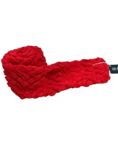 Puffy Red Wool Scarf (158x15) cm