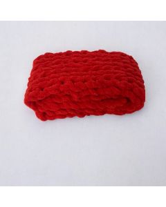 Red Crochet Scarf (180X15) cm