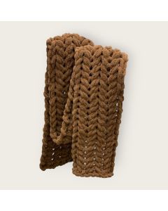 Brown Crochet Scarf (180X17) cm