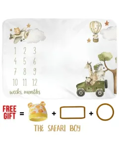 The Safari Baby Milestone Blanket (100x120 cm)