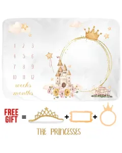 The Princess Baby Milestone Blanket (100x120 cm)