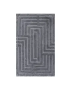 Nova Home Sevara Cotton Bath Rug - Dark Grey (Available In Sizes)