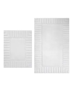 Nova Home Lasan Cotton Bath Rug Set - 2Pcs - Ecru