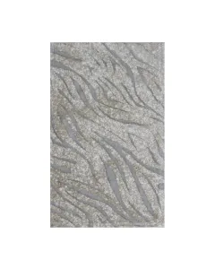 Nova Home Zetra Cotton Bath Rug - 60x100 Cm - Silver