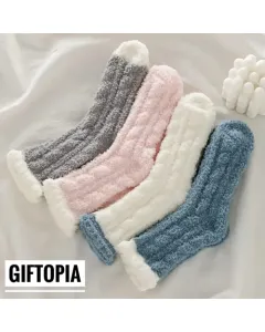 Cozy Coral Fleece Socks Set - 5 Pairs