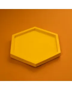 Hexagon Coffee Plate - Yellow