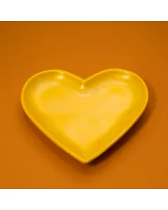 Heart Plate - Yellow