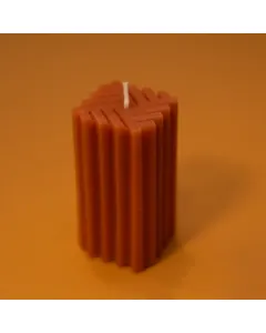 Striped/Geometrical Candle - 110 g - Rust