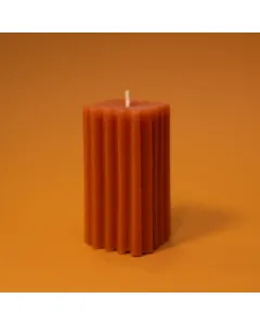 Striped/Geometrical Candle - 110 g - Orange