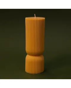 Striped Candle - 350 g - Yellow