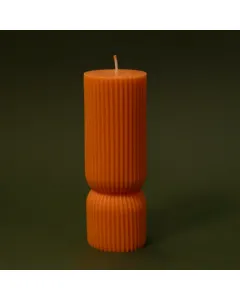 Striped Candle - 350 g - Orange