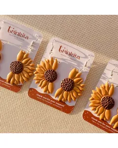 Sunflower Earrings - Handmade with Care