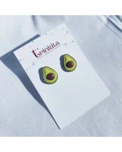 Avocado Stud Earrings - Handmade with Care