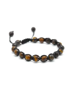 Tiger Eye Stone Macrame Bracelet for Men – Handmade