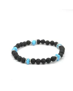 Men's Volcanic Lava Stones Beaded Bracelet