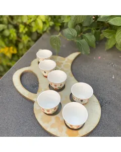 Coffee Mug Serving Tray (Dallah Shape)