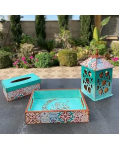 Ramadan Collection, Set of 3 (Ramadan Lantern, Serving Tray, Tissue Box)