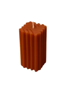 Striped/Geometrical Candle - 110 g - Rust