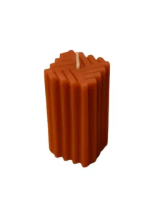Striped/Geometrical Candle - 110 g - Orange