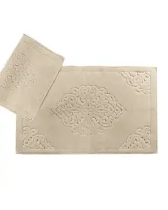 Nova Home Ala Bath Mat - 100% Cotton - Beige available at The Scout - Amman, Jordan