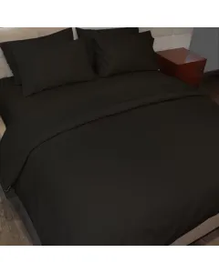 Fieldcrest Plain Duvet Cover - 100% Cotton - 220 Thread Count - Single/Twin - Black available at The Scout - Amman, Jordan