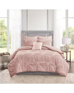 Nova Home Malia Embroidered Comforter set - 100% Cotton - Blush (Available in Sizes) available at The Scout - Amman, Jordan