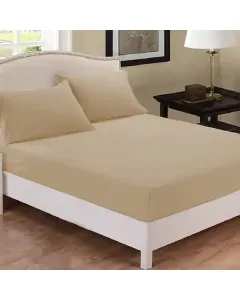 Fieldcrest Plain Fitted Sheet Set - 100% Cotton - 220 Thread Count - King/Super King - 3 Pcs - Canvas available at The Scout - Amman, Jordan