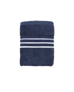 Nova Home Carlyle 100% Cotton Jacquard Towel (Bath Towel) - Navy (Available in Sizes) available at The Scout - Amman, Jordan