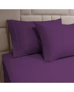 Fieldcrest Plain Pillowcase Set - 100% Cotton -  2 Pcs - Dark Purple available at The Scout - Amman, Jordan