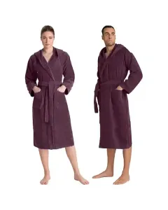 Cannon Plain Unisex Bathrobe (1 Piece) - 100% Cotton - Dark Purple (Available in sizes) available at The Scout - Amman, Jordan